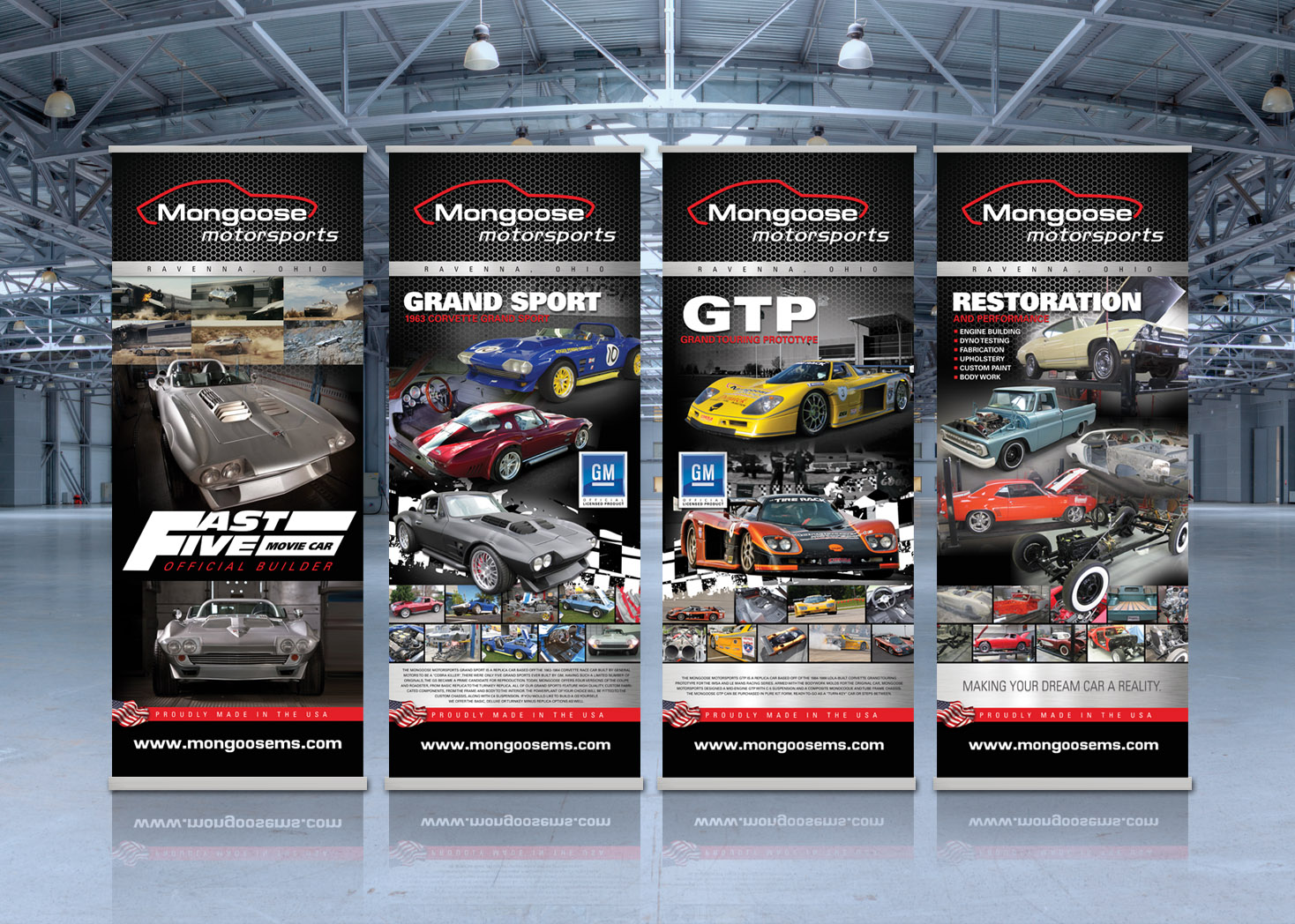 Mongoose Motorsports - Trade Show Banner Design - Les Lehman Design